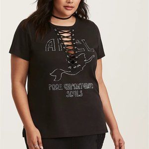 Torrid Disney Ariel Lace Up Tee